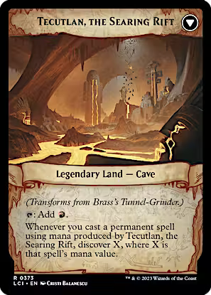 Brass's Tunnel-Grinder // Tecutlan, The Searing Rift (Extended Art) [The Lost Caverns of Ixalan] [Foil]