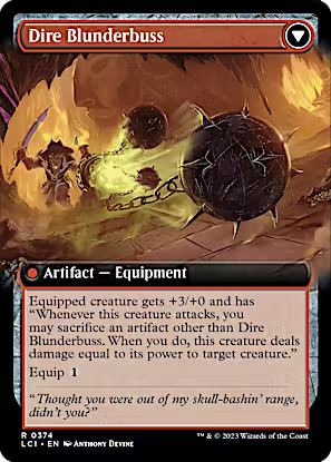 Dire Flail (Extended Art) [The Lost Caverns of Ixalan] [Foil]