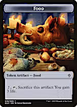 Goat // Food (18) Double-Sided Token [Throne of Eldraine Tokens] [Foil]