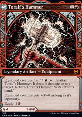 Toralf, God of Fury // Toralf's Hammer (Showcase) [Kaldheim] [Foil]