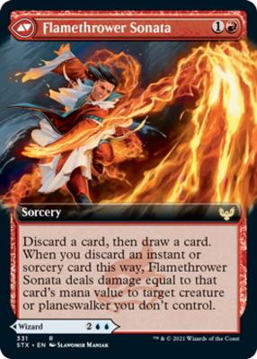 Torrent Sculptor // Flamethrower Sonata (Extended Art) [Strixhaven: School of Mages] [Foil]