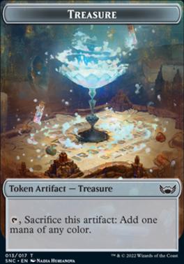 Squid // Treasure (013) Double-Sided Token [Streets of New Capenna Commander Tokens]