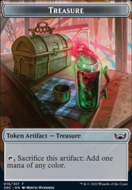 Ooze (025) // Treasure (015) Double-Sided Token [Streets of New Capenna Commander Tokens]