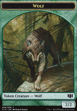 Treefolk // Wolf Double-Sided Token [Commander 2014 Tokens]