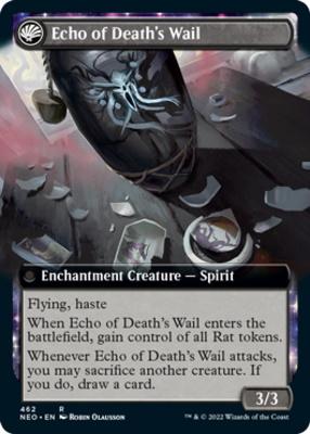 Tribute to Horobi // Echo of Death's Wail (Extended Art) [Kamigawa: Neon Dynasty] [Foil]