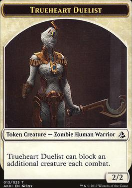 Zombie // Trueheart Duelist Double-Sided Token [Amonkhet Tokens]