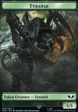 Tyranid (017) // Tyranid (018) Double-Sided Token (Surge Foil) [Warhammer 40,000 Tokens]