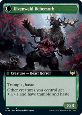 Ulvenwald Oddity // Ulvenwald Behemoth (Extended Art) [Innistrad: Crimson Vow] [Foil]