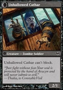 Loyal Cathar // Unhallowed Cathar [Dark Ascension] [Foil]