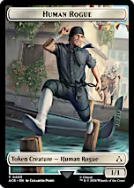 Assassin // Human Rogue Double-Sided Token [Assassin's Creed Tokens]