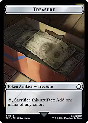 Radiation // Treasure (018) Double-Sided Token [Fallout Tokens]