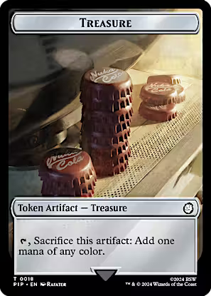 Thopter // Treasure (0018) Double-Sided Token [Fallout Tokens]