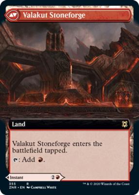 Valakut Awakening // Valakut Stoneforge (Extended Art) [Zendikar Rising] [Foil]