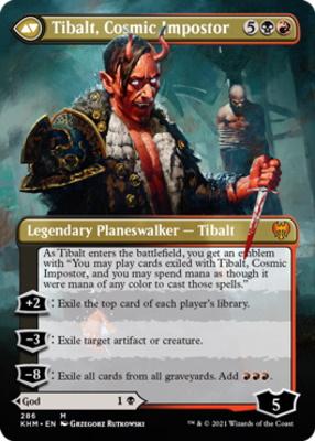 Valki, God of Lies // Tibalt, Cosmic Impostor (Borderless) [Kaldheim] [Foil]