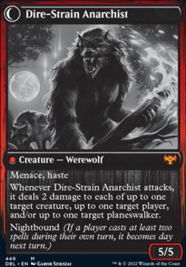 Volatile Arsonist // Dire-Strain Anarchist [Innistrad: Double Feature] [Foil]