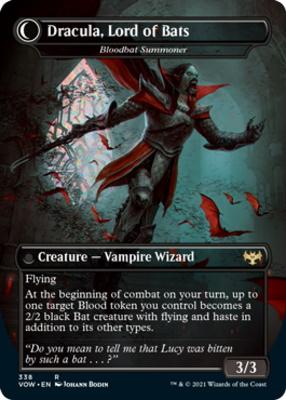 Voldaren Bloodcaster // Bloodbat Summoner - Dracula, Lord of Blood // Dracula, Lord of Bats [Innistrad: Crimson Vow] [Foil]