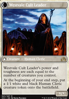 Hanweir Militia Captain // Westvale Cult Leader [Shadows over Innistrad Prerelease Promos]