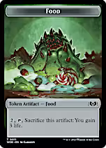 Knight // Food (0011) Double-Sided Token [Wilds of Eldraine Tokens]
