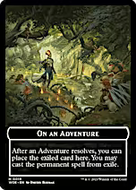 Wicked Role / Cursed Role // Emblem - On An Adventure Double-Sided Token [Wilds of Eldraine Tokens]