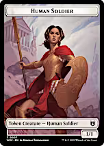 Ox // Human Soldier Double-Sided Token [Wilds of Eldraine Commander Tokens]