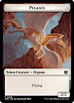 Cat (0006) // Pegasus Double-Sided Token [Wilds of Eldraine Commander Tokens] [Foil]