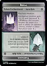 Monster Role / Virtuous Role // Royal Role / Virtuous Role Double-Sided Token [Wilds of Eldraine Commander Tokens] [Foil]