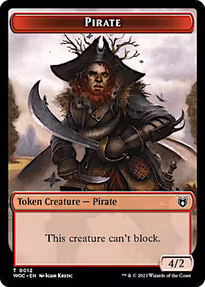 Faerie Rogue // Pirate (0011) Double-Sided Token [Wilds of Eldraine Commander Tokens]