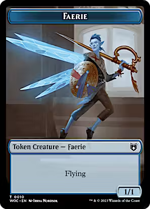 Faerie Rogue // Faerie (0011) Double-Sided Token [Wilds of Eldraine Commander Tokens]