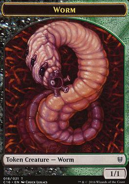 Zombie // Worm Double-Sided Token [Commander 2016 Tokens]