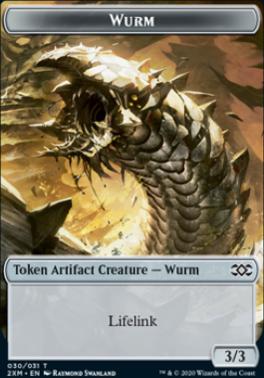 Ooze // Wurm (030) Double-Sided Token [Double Masters Tokens]