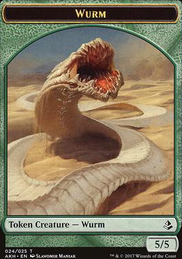 Unwavering Initiate // Wurm Double-Sided Token [Amonkhet Tokens]