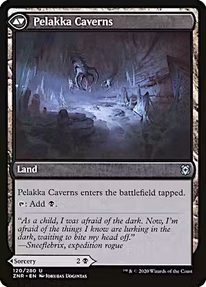 Pelakka Predation // Pelakka Caverns [Zendikar Rising] [Foil]