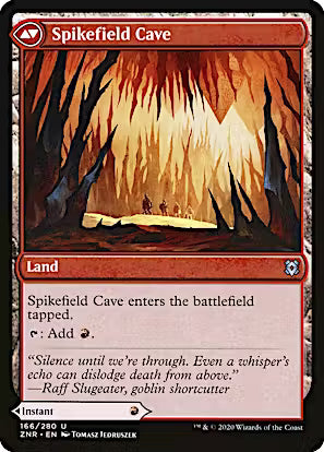 Spikefield Hazard // Spikefield Cave [Zendikar Rising] [Foil]
