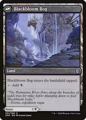 Blackbloom Rogue // Blackbloom Bog [Zendikar Rising] [Foil]