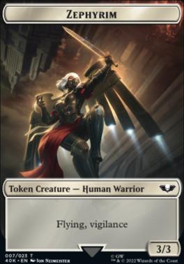 Soldier (002) // Zephyrim Double-Sided Token (Surge Foil) [Warhammer 40,000 Tokens]