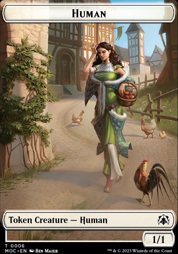 Zombie Knight // Human (6) Double-Sided Token [March of the Machine Commander Tokens]