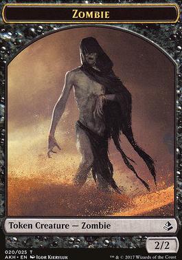 Gideon of the Trials Emblem // Zombie Double-Sided Token [Amonkhet Tokens]