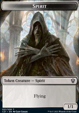 Zombie // Spirit Double-Sided Token [Commander 2021 Tokens]